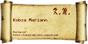 Kobza Mariann névjegykártya